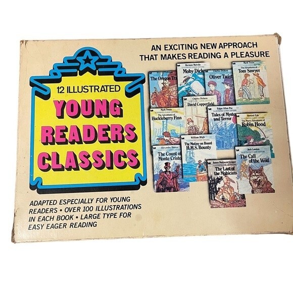 Playmore YouthYoung Readers Classics Boxed Set of 12 Illustrated Paperback Books - Picture 1 of 6
